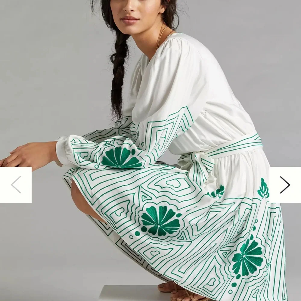 Anthropologie Forever that Girl Embroidered Mini Dress 👗 - Picture 2 of 7